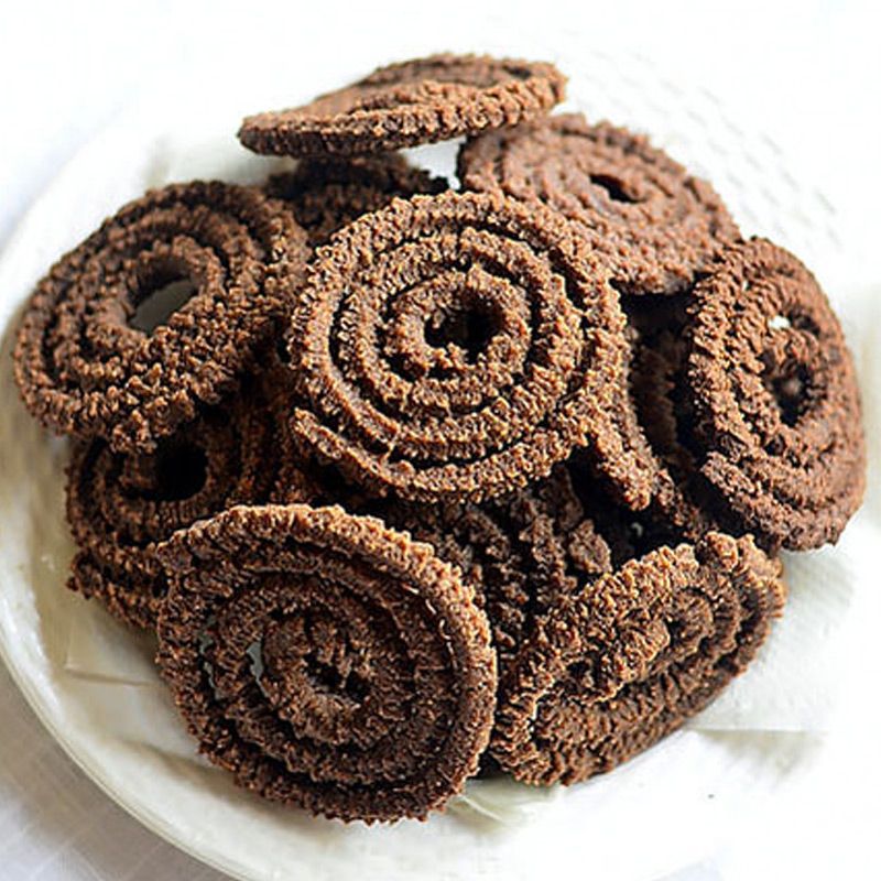 Ragi murukulu made with millet flour crispy Andhra snack
