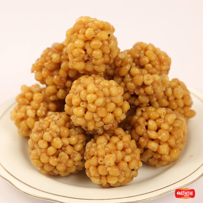 A plate of traditional Bellam Mitai Laddu sweets