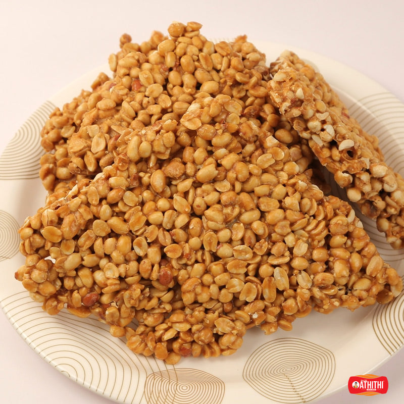 Crunchy peanut chikki