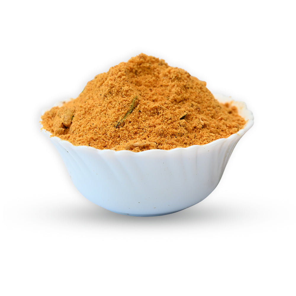 Authentic Andhra idly karam podi made with roasted spices and lentils, perfect with idli, dosa, or hot rice.