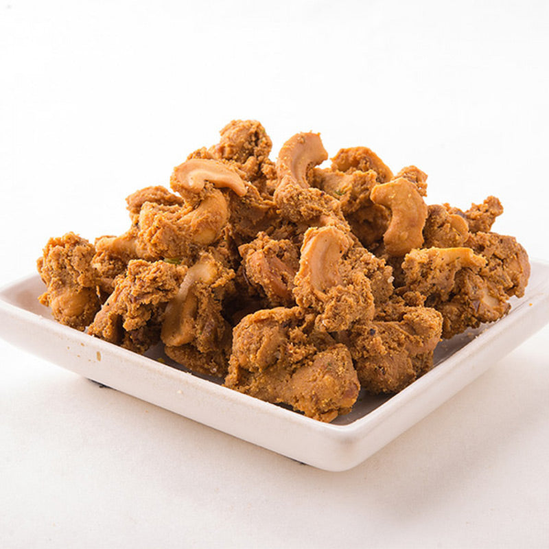 Authentic Andhra style Masala Kaju Pakoda with a crispy coating, prepared by Athithi Gruha Foods in Andhra Pradesh.