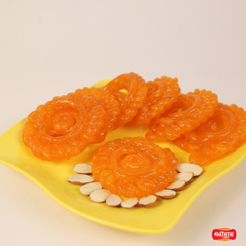 Sugar free jangri sweet prepared for those looking for a lighter or diabetic friendly dessert option.