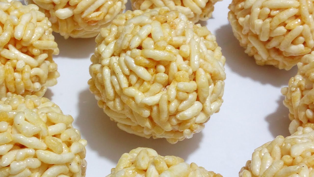 Traditional marmarala laddu made with puffed rice and jaggery Andhra sweet
